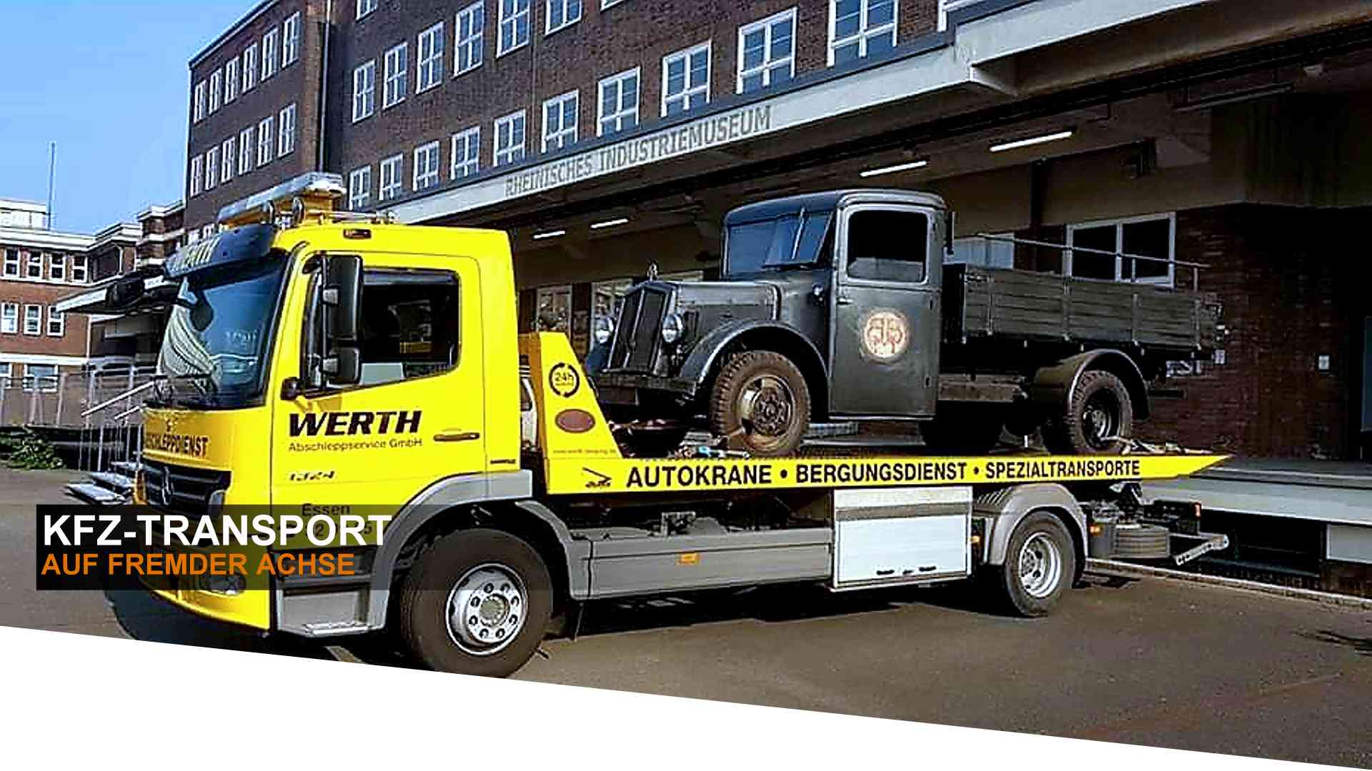 Die Werth Abschleppservice GmbH ist spezialisiert auf Fahrzeugtransport und Bergung von Fahrzeugen