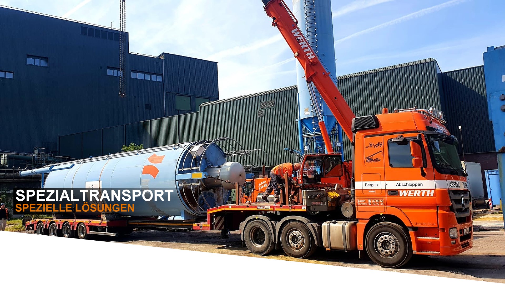 Der Transport großer Objekte benötigt spezielle Lösungen, die Ihnen die Werth Abschleppservice GmbH bieten kann